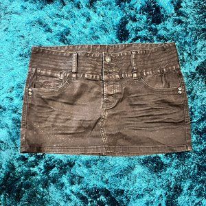 Guess Mini Skirt Black Denim Small